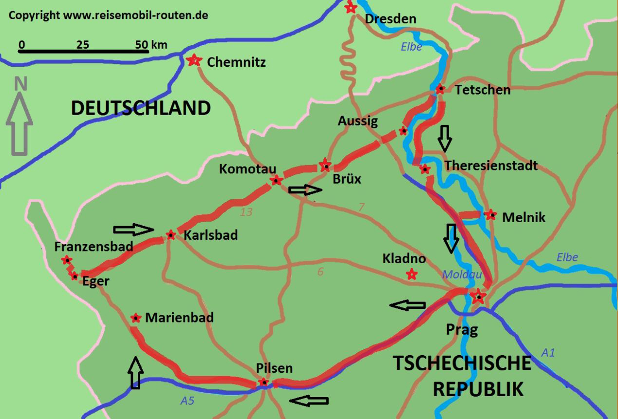 Tschechische Republik: Route 1 – Böhmerwald und Prag entdecken auf