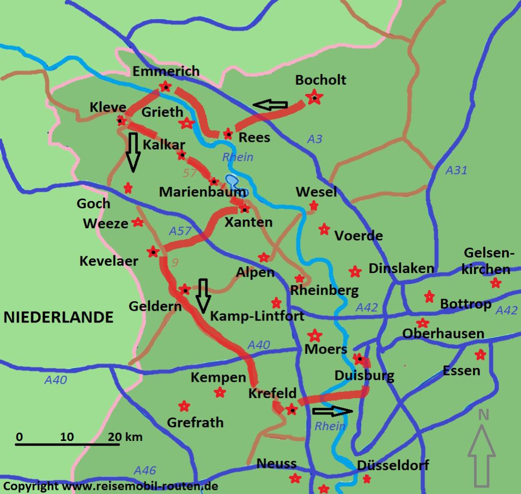 Deutschland Route 2 Reisen am reizvollen Niederrhein auf reisemobil